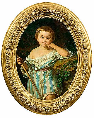 Portrait eines Knaben mit Hirtenstab