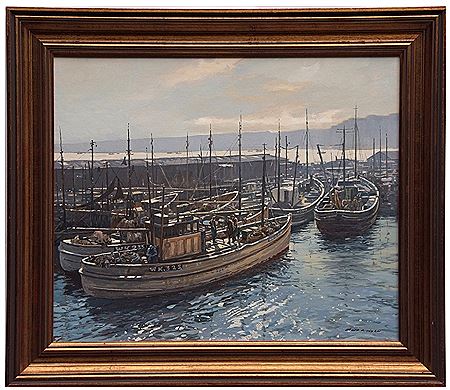 Sample artwork by Bert Wright (Born 1930), known for marine painting - View similar artists and auction records