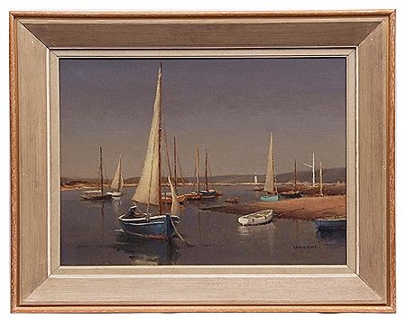 Sample artwork by Leslie Kent (1890 - 1980), known for marine scenes - View similar artists and auction records