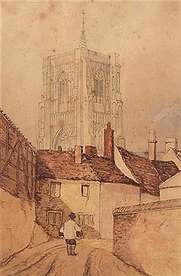 Norwich street scene by Henry Ninham - Auction record, sale price, and art valuation. Compare with similar artists and explore comparable artworks.