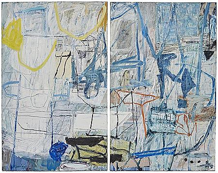 Harbour Lights, diptych by Elizabeth Cummings - Auction record, sale price, and art valuation. Compare with similar artists and explore comparable artworks.