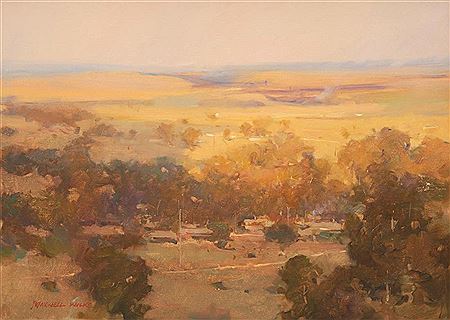 Golden evening - Harcourt, 1990