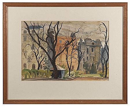 European Street View 1952 by Leonard Lloyd Annois - Auction record, sale price, and art valuation. Compare with similar artists and explore comparable artworks.