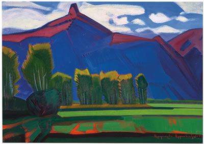 Green Trees by the Blue Mountains