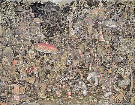 Pementasan Calonarang by I Made Suarsa AR - Auction record, sale price, and art valuation. Compare with similar artists and explore comparable artworks.