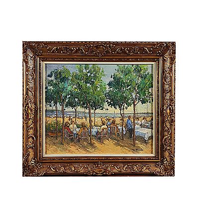 Coastal view with figures