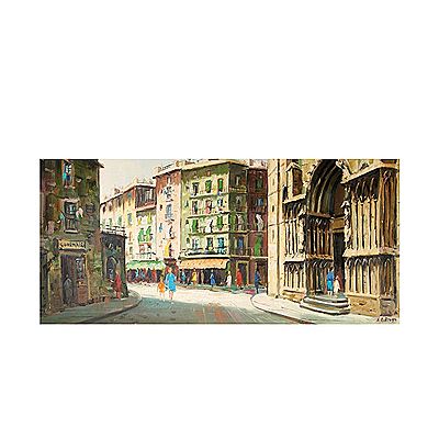 El Borne. Barcelona by Santiago Estruga - Auction record, sale price, and art valuation. Compare with similar artists and explore comparable artworks.