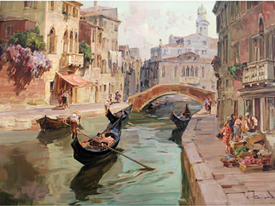 Sample artwork by Ricardo Macarron (1926 - 2004), known for painting - View similar artists and auction records