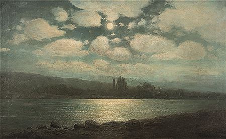 Clair de lune sur la Kura à Tiflis