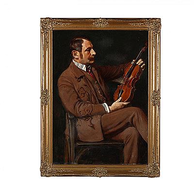 Portrait of a Man with Violin