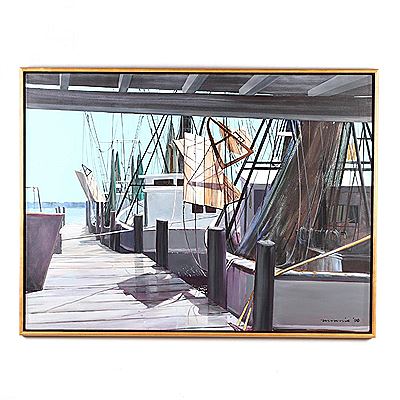 Along the Dock by Paul Minnis - Auction record, sale price, and art valuation. Compare with similar artists and explore comparable artworks.