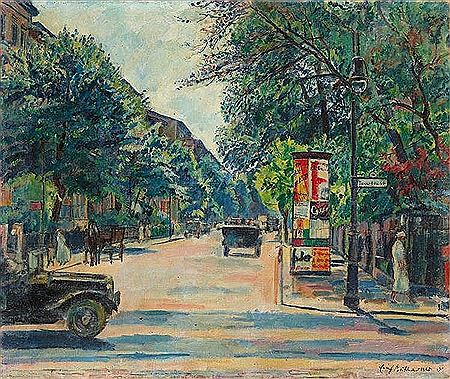 Berliner Straßenszene am Tiergarten, 1925