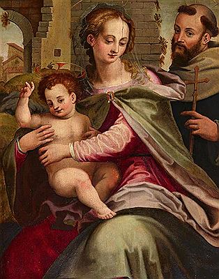 The Virgin and Child with a Saint by Francesco Brini - Auction record, sale price, and art valuation. Compare with similar artists and explore comparable artworks.