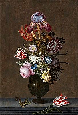 Still Life with Flowers, Leaves, a Butterfly, and a Lizard by Johannes Bosschaert - Auction record, sale price, and art valuation. Compare with similar artists and explore comparable artworks.