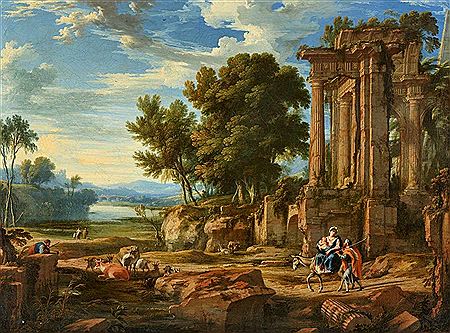 Landscape with the Flight into Egypt by Jan Baptist Weenix - Auction record, sale price, and art valuation. Compare with similar artists and explore comparable artworks.