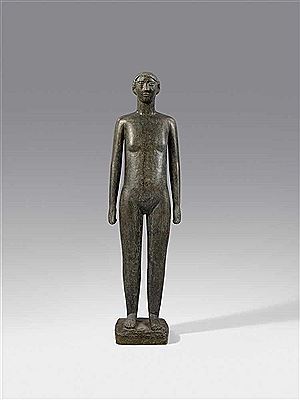Mädchenfigur by Anton Hiller - Auction record, sale price, and art valuation. Compare with similar artists and explore comparable artworks.