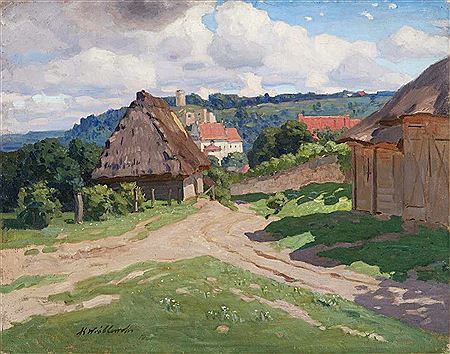 Mountain Landscape with a Village and Castle