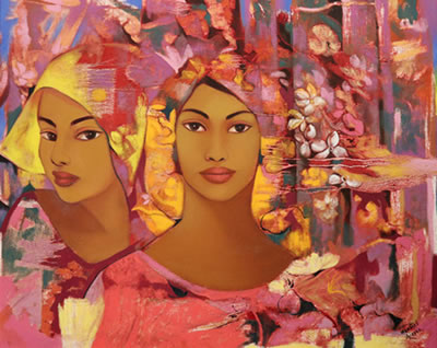 Two Women by Hermes Alegre - Auction record, sale price, and art valuation. Compare with similar artists and explore comparable artworks.