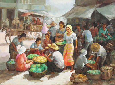 Sample artwork by Edgardo Sarmiento (Born 1940), known for painting - View similar artists and auction records