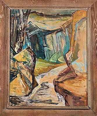 Abstract Mountain Scene