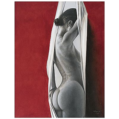 Cha XVI / Mujer en lienzo, de la serie Acentos