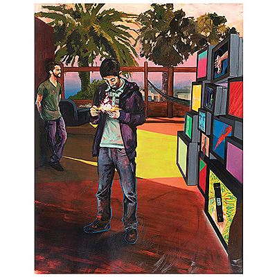 Sample artwork by David Pescador (Born 1986), known for paintings of male figures, themes of waste, tension, intuition - View similar artists and auction records