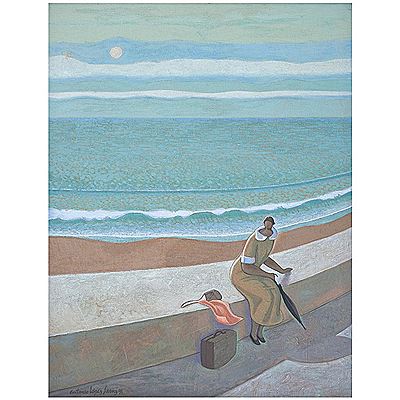 Mujer en el malecón