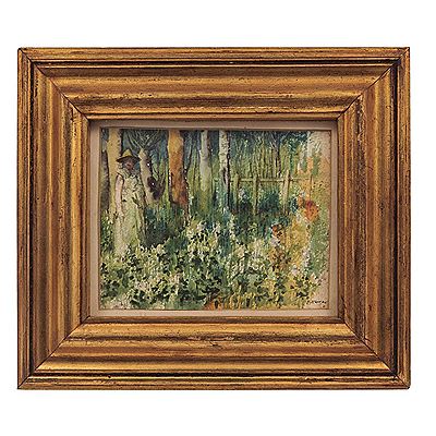 PAISAJE CON UNA DAMA EN UN JARDÍN