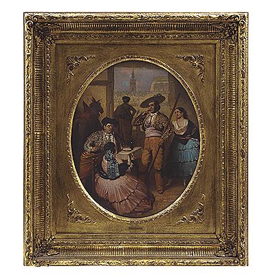 TOREROS CON DAMAS EN SEVILLA by Rafael Benjumea - Auction record, sale price, and art valuation. Compare with similar artists and explore comparable artworks.