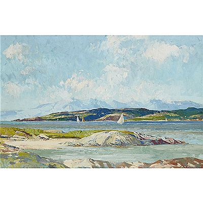 ARRAN FROM CUMBRAE by Tom Hovell Shanks - Auction record, sale price, and art valuation. Compare with similar artists and explore comparable artworks.