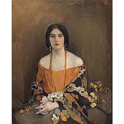 Sample artwork by Norah Neilson Gray (1882 - 1931), known for stylised portraits, bold color, child portraiture - View similar artists and auction records