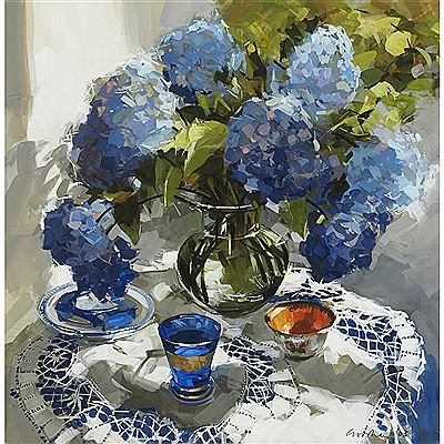 BLUE HYDRANGEAS