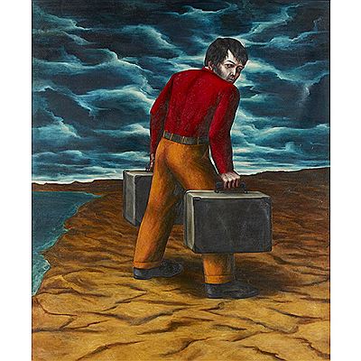 NEW TERRITORY - MAN EXCHANGING THE PAST FOR THE FUTURE