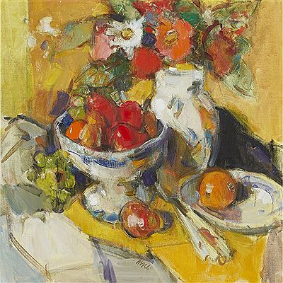 STILL-LIFE WITH RED PEARS by Gordon Bryce - Auction record, sale price, and art valuation. Compare with similar artists and explore comparable artworks.