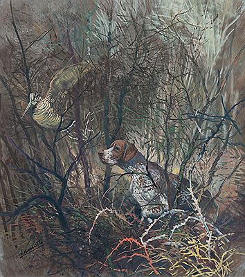 Braque et bécasse
