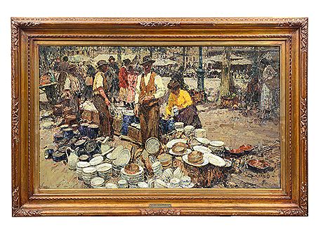 Mercato, la delizia delle cuoche by Alessandro Lupo - Auction record, sale price, and art valuation. Compare with similar artists and explore comparable artworks.