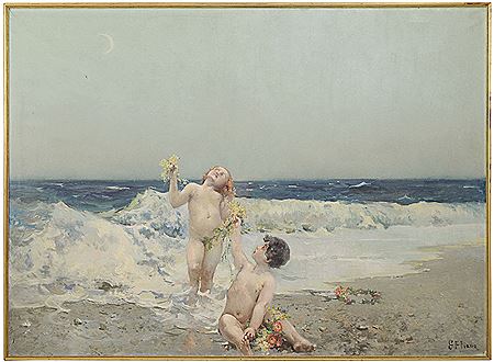 Gioco di bambini sulla spiaggia