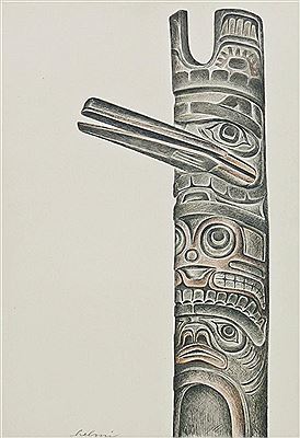 Sample artwork by Helmi Juvonen (1903 - 1985), known for native americans, prints, doll drawings - View similar artists and auction records