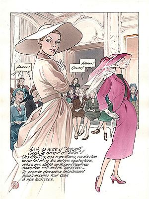 Jeune Fille en Dior, planche n°20 à l'encre de Chine, au crayon gras et à l'aquarelle sur papier dessin pour cet album publié aux Editions Dargaud en 2013 by Annie Goetzinger - Auction record, sale price, and art valuation. Compare with similar artists and explore comparable artworks.