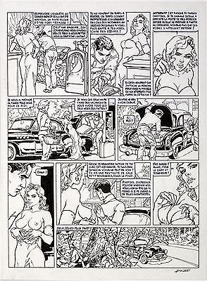 Halloween Blues, planche n°23 à l'encre de Chine de l'épisode "Je vous écris de Gettysburg" publié aux Editions du Lombard en 2004.