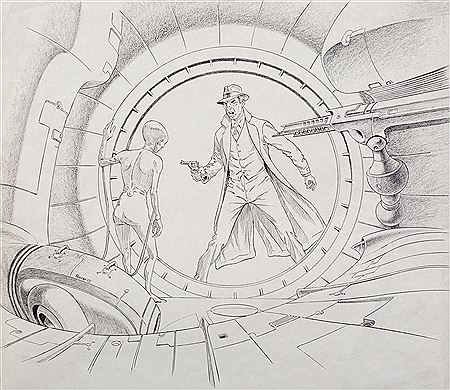 Harry Dickson, illustration à la mine de plomb sur papier crème pour la couverture de l'épisode "La Nuit du météore" publié aux Editions Soleil en 2013 by Olivier Roman - Auction record, sale price, and art valuation. Compare with similar artists and explore comparable artworks.