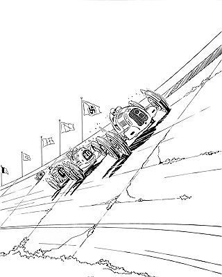 Grand Prix, illustration by Marvano - Auction record, sale price, and art valuation. Compare with similar artists and explore comparable artworks.