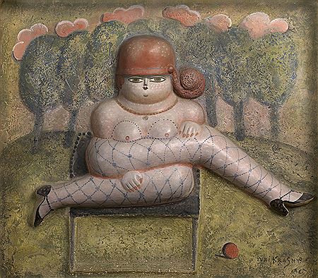 "Cabaret Girl, bas-relief"