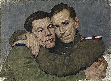 Portrait of Nikolai Baliasnikov with His Friend by Alexandr Laktionov - Auction record, sale price, and art valuation. Compare with similar artists and explore comparable artworks.
