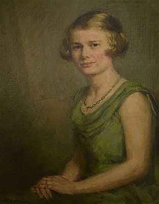 'Portrait of a Lady in Green Dress’