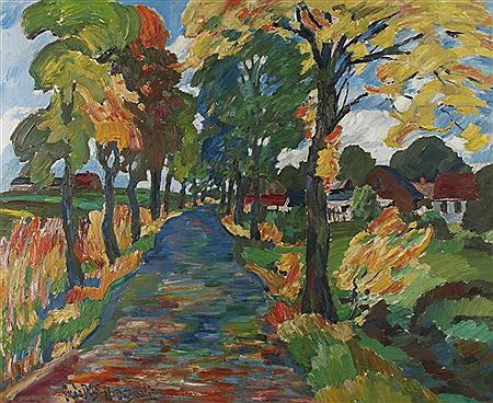 Landstraße im Herbst