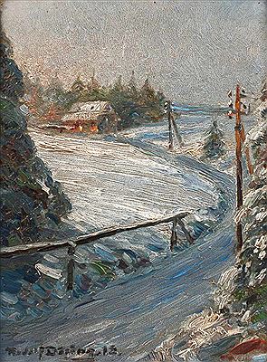 Kleine Winterlandschaft by Rudolf Doring - Auction record, sale price, and art valuation. Compare with similar artists and explore comparable artworks.