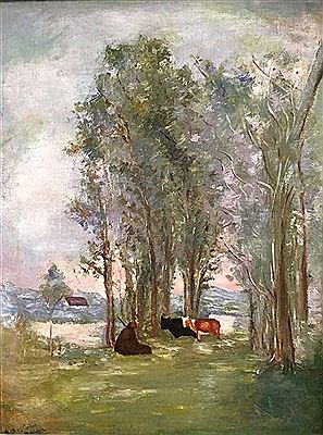 Sample artwork by Mordechai Avniel (1900 - 1989), known for painting, landscapes; sculpture - View similar artists and auction records