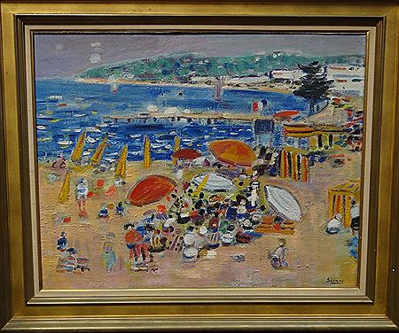 Scène de plage animée
