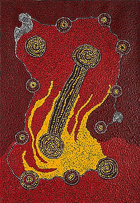 Sample artwork by Maureen Baker (Born 1969), known for aboriginal painting - View similar artists and auction records